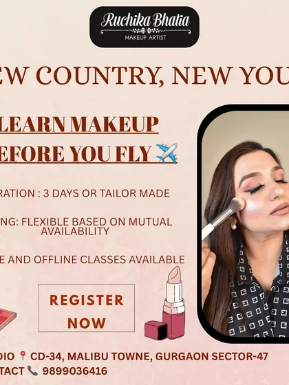 Moving to a new country for studies or work? My 'Learn Makeup Before You Fly' course is a special program for teens and young women to learn essential makeup skills for interviews, presentations, and daily life abroad.