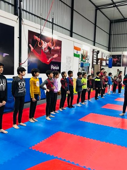 Addressing my students before a competition. A final pep talk to get them focused and ready to perform.