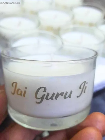 With my Guruji's blessings, I started this journey. These 'Jai Guru Ji' candles are very close to my heart. Each one is a small offering of peace and devotion, perfect for creating a serene and spiritual atmosphere in your sacred space.