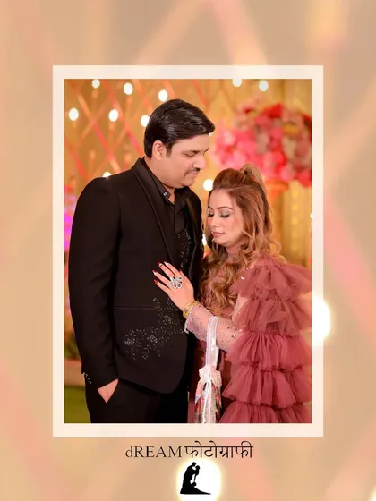 A romantic portrait of Kapil and Heena, sharing a quiet moment amidst the celebration.