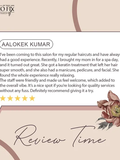 This client brought his mom in for a day of pampering, and they both loved the experience. We offer services for the whole family.