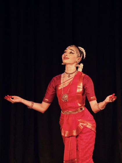 A still from my HCL concert at the Madras Music Academy. This moment captures the feeling of complete surrender and gratitude that I experience during a performance.