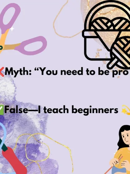 You don't need to be a pro to join. My workshops are for beginners, where you learn at your own pace in a caring group with live teaching and community support.