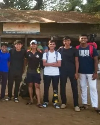 Our young champs celebrating another win in the Mumbai Junior MCA Tournament, posing together after a hard-fought match.