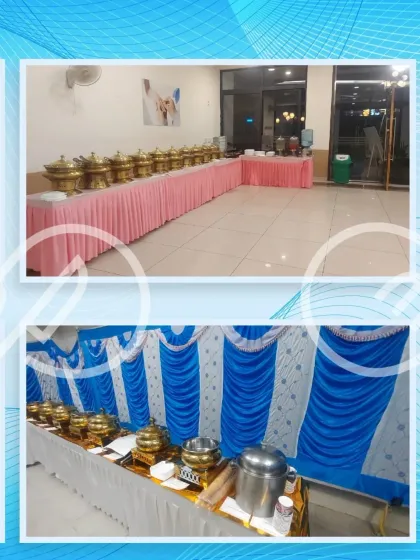 A look at our buffet setups with pink and blue themes, perfect for birthday parties, baby showers, or any event needing a pop of color.