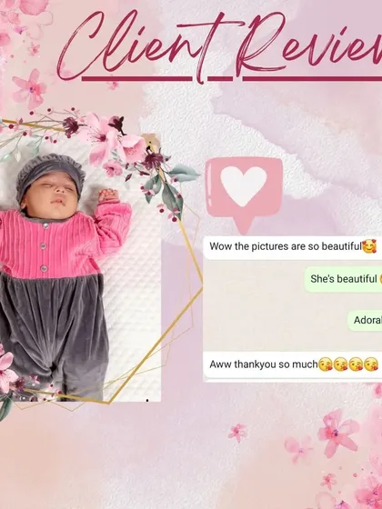 The sweetest feedback from a happy client. Seeing this beautiful newborn in her outfit and hearing such kind words makes all our hard work worthwhile.