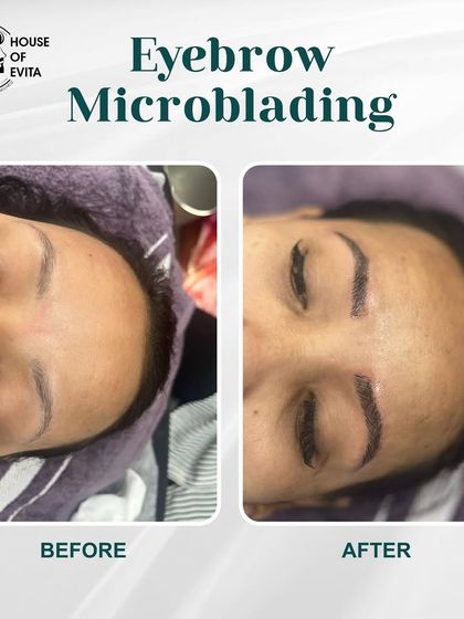 This client's brows were naturally thin. My Microblading technique added the perfect amount of fullness and definition for a polished look.