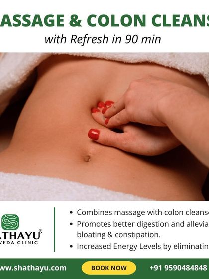 Our 90-minute Refresh program combines a targeted abdominal massage with a colon cleanse. This treatment promotes better digestion, alleviates bloating and constipation, and increases energy levels by eliminating waste.