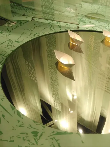 An installation for the 'Cherish' theme, where we created an experience of forest bathing through layered fabrics. Paper boats float on pools of reflection, inviting viewers to be present in the 'now' and find something worth cherishing in the moment.