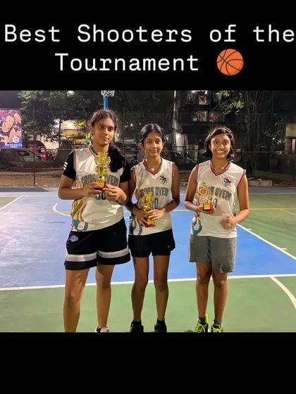 Our Best Shooters of the Tournament. Aparijita (U-16), Jyena (U-14), and Mukta (U-12) showcasing their well-deserved awards.