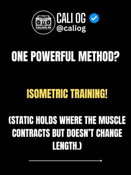 One powerful method for this is isometric training. These are static holds where the muscle contracts but doesn't change length, building strength through neurological efficiency.