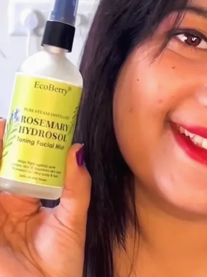 This customer is clearly a fan of our Rosemary Toner, a key part of her natural beauty routine.