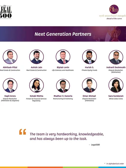 Eleven of our partners have been named 'Next Generation Partners' by The Legal 500, highlighting the rising talent within our firm across practices like Real Estate, Dispute Resolution, and Fintech.
