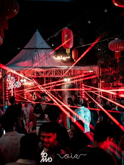 The incredible laser and light setup at the So Mad festival. The production was next level.
