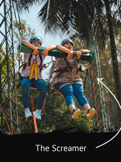 Every group has 'The Screamer,' especially on the Sky Swing. This person's expression is priceless.