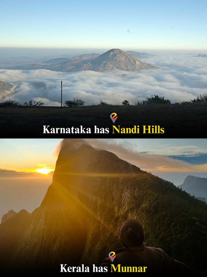 Hill station face-off: The misty sunrises at Nandi Hills in Karnataka or the rolling tea gardens of Munnar in Kerala? Let me take you to these stunning destinations.