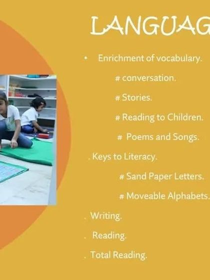 We build a strong foundation for literacy by enriching vocabulary and using moveable alphabets to help children begin forming words on their own.