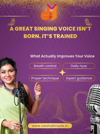 This is my core belief. A great singing voice is not a matter of luck, it is a skill built through proper technique, dedicated 'riyaaz' (practice), and expert guidance. I focus on these four pillars to help you unlock your true vocal potential.