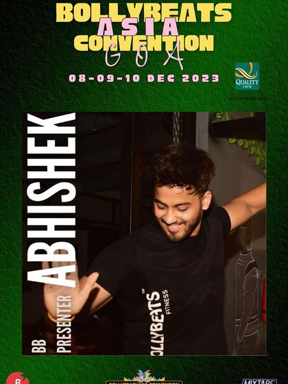 Meet Abhishek, one of our fantastic presenters for the BollyBeats Asia Convention in Goa. Our events bring together top talent to give you the best learning experience.