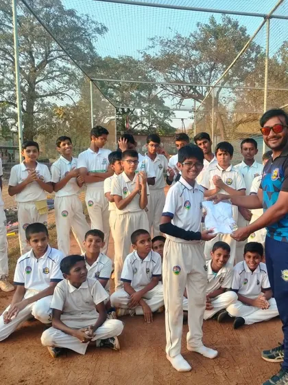 Handing out an award during the MPL U-14 tournament. I make sure every good performance is acknowledged.
