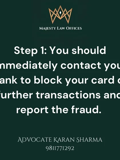 Step 1 is non-negotiable. The moment you suspect fraud, contact your bank to block all your cards and stop any further transactions. This is your first line of defense to prevent more financial loss.