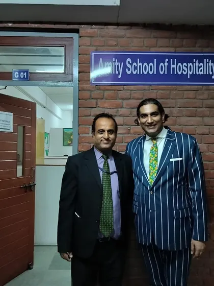 With a faculty member at the Amity School of Hospitality. I enjoy interacting with students as a Guest Industry Faculty, sharing practical knowledge from my years in the catering business.