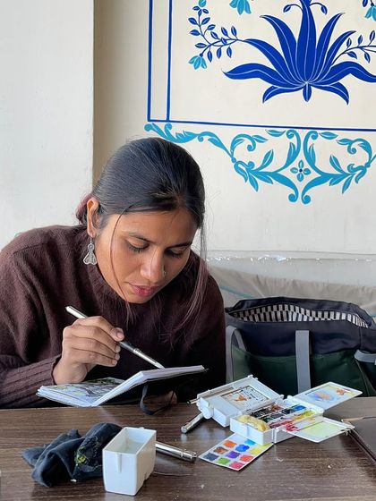 Anupama - Custom Artwork & Murals Travel Sketchbook: Painting the World, One Page at a Time photo 19