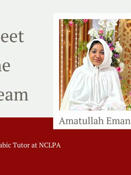 Welcome to the team, Amatullah! As one of our Arabic tutors, she brings a passion for the language and its rich heritage, creating an enthusiastic and encouraging atmosphere for her students.