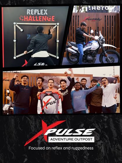 The Xpulse Adventure Outpost focused on reflex and ruggedness. This zone featured a reflex challenge wall and photo ops on the bike, with winners receiving exclusive branded jerseys.