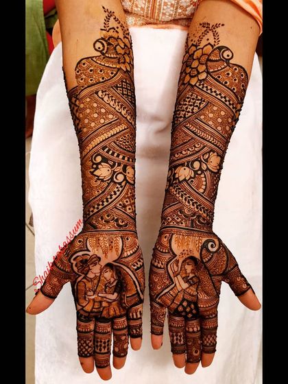 Shaik Tabassum - Destination Wedding Mehendi Portrait Mehendi: Capturing Likeness in Henna photo 15
