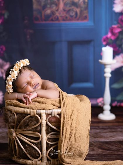 A wider shot of the romantic floral setup, showing the beautiful composition of the scene.