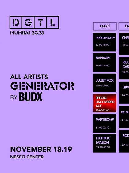 My set time for the Generator stage at DGTL Mumbai. Kicking things off with high energy from the get-go.