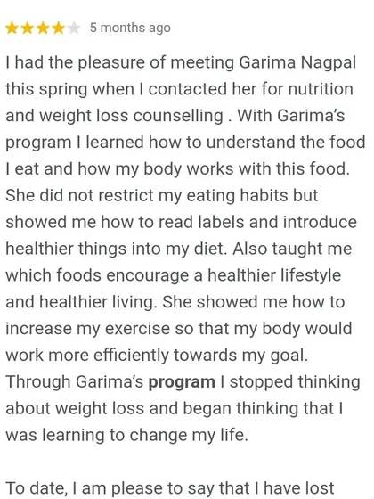 This client learned how to understand food, read labels, and introduce healthier habits for life. My program helped them stop thinking only about weight loss and start thinking about a total life change.