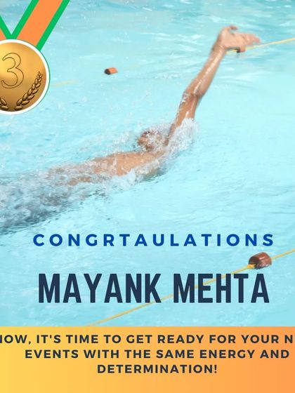 Mayank Mehta after a strong performance in the 4x100m Medley Relay, helping the team secure a bronze medal.