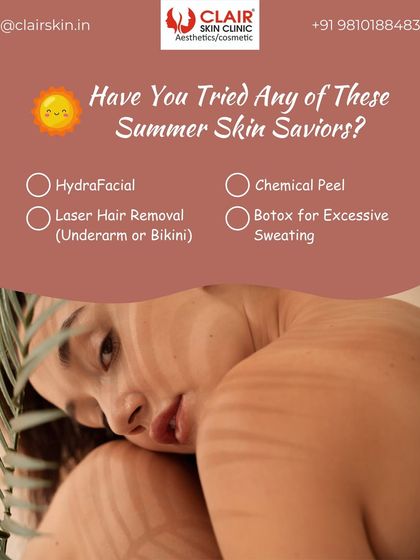 Have you tried any of these summer skin saviors? From HydraFacial and Chemical Peels to Laser Hair Removal and Botox for excessive sweating, we have the perfect treatments to keep you feeling fresh and confident all summer long.