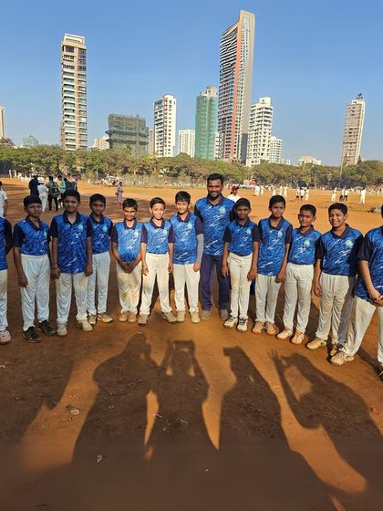 A team photo with the stunning Mumbai skyline in the background, capturing the unique urban setting of many of our tournaments.