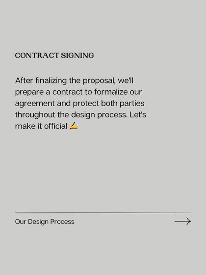 Once the proposal is finalized, we prepare a formal contract to protect both parties and make our partnership official.