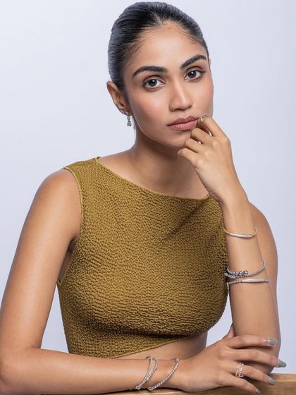 Showcasing how to stack and layer fine jewellery. This shot for Nipura Fashion provides styling inspiration for customers.