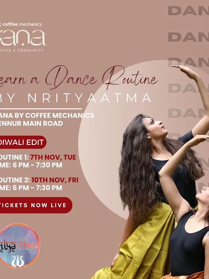 Here is an example of a past Diwali workshop we hosted. We offer themed sessions for festivals, with routines for different skill levels, like a beginner sitting choreography and an intermediate semi-classical piece.