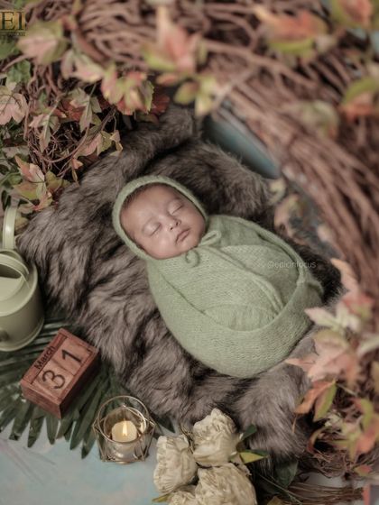 Another angle of the vine wreath setup, incorporating a wooden calendar block and a candle for a warm, rustic touch.