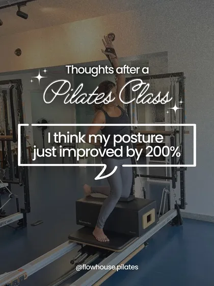 Thoughts after a Pilates class: "I think my posture just improved by 200%." That feeling of alignment is real.