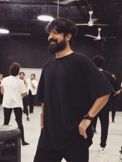 Another happy, candid moment captured in the studio.