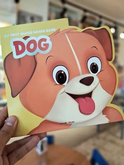The 'My First Shaped Board Book: Dog' is a cute and sturdy book, perfect for introducing your toddler to animals.
