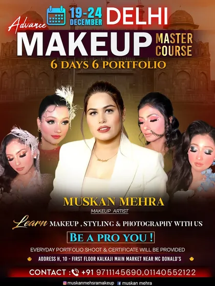 This is your invitation to become a pro. My Advance Makeup Mastercourse is an intensive, hands-on experience designed to give you six portfolio-ready looks in just six days.