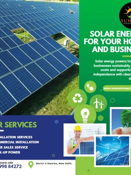 We offer solar energy for your home and business, providing installation, commercial services, and after-sales support.