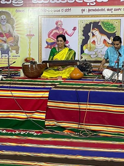 A vibrant performance for Nada Jyothi Sabha's diamond jubilee at Malleswaram Rama Mandira. I love the energy of festival concerts like these, celebrating milestones with music.