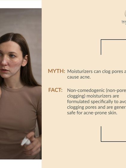 It's a common misconception that moisturizers lead to breakouts. The fact is, using a non-comedogenic moisturizer is safe for acne-prone skin and essential for maintaining a healthy skin barrier, which can help prevent future breakouts.