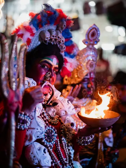 My work also involves capturing the raw energy of cultural events. This powerful shot from a festival in Mumbai showcases my ability to document intense moments with an artistic and respectful approach.