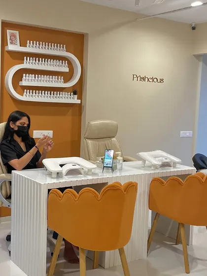 Welcome to my happy place! This is where all the nail magic happens in my clean, minimal, and super girly studio in Ghatkopar. I designed this space to be a relaxing and inspiring spot for your nail therapy sessions.