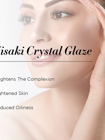 The Misaki Crystal Glaze facial is a comprehensive treatment that brightens the complexion, tightens skin, and reduces oiliness.